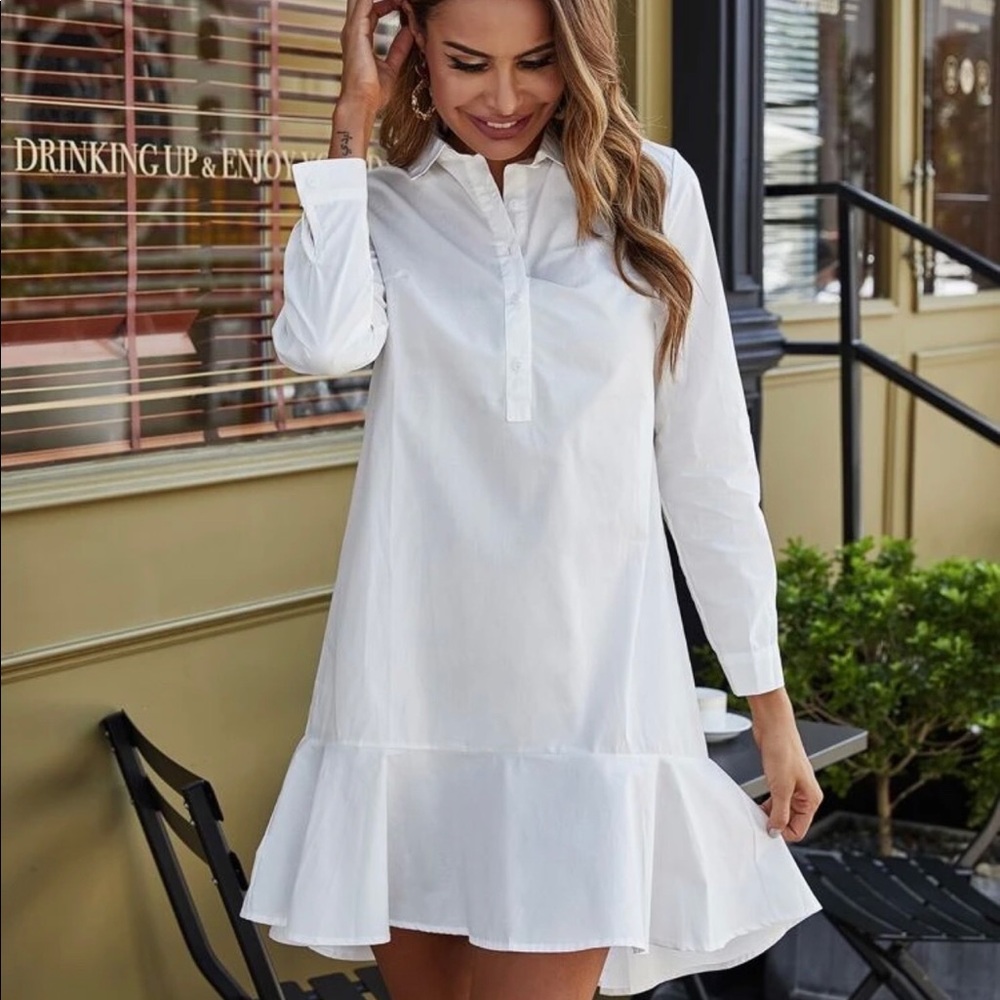Low-rise shirt dress